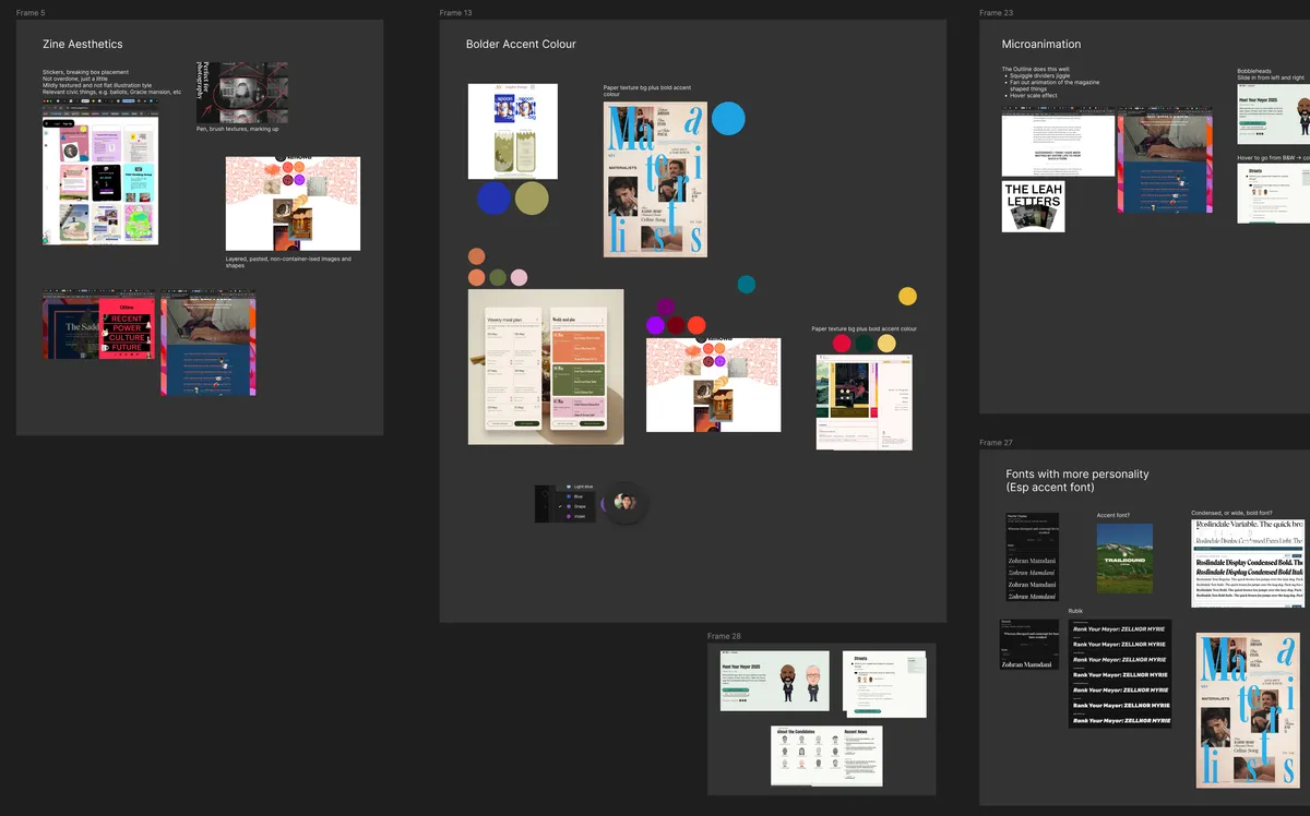BallotBot moodboarding screenshot
